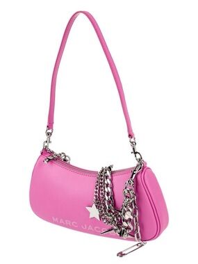 Marc Jacobs Pink leather Shoulder Bag with Silver Chain